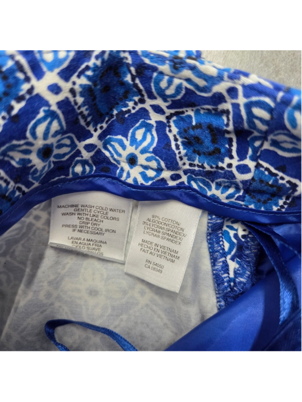Jones New York Blue Patterned Summertime Capris Activewear Loungewear Size 16 - Picture 3 of 3